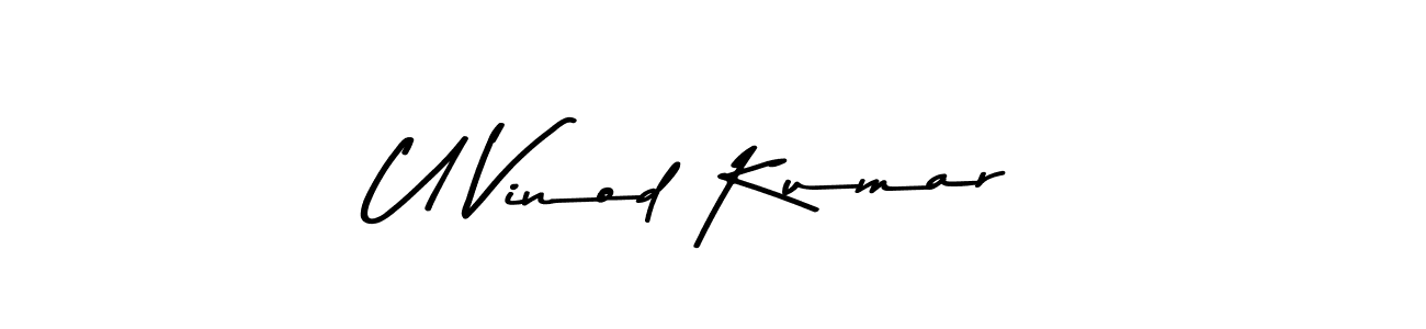 Asem Kandis PERSONAL USE is a professional signature style that is perfect for those who want to add a touch of class to their signature. It is also a great choice for those who want to make their signature more unique. Get U Vinod Kumar name to fancy signature for free. U Vinod Kumar signature style 9 images and pictures png