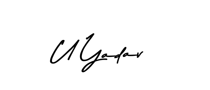 The best way (Asem Kandis PERSONAL USE) to make a short signature is to pick only two or three words in your name. The name U Yadav include a total of six letters. For converting this name. U Yadav signature style 9 images and pictures png