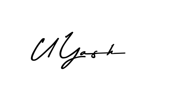 The best way (Asem Kandis PERSONAL USE) to make a short signature is to pick only two or three words in your name. The name U Yash include a total of six letters. For converting this name. U Yash signature style 9 images and pictures png