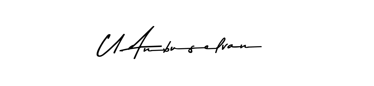 Use a signature maker to create a handwritten signature online. With this signature software, you can design (Asem Kandis PERSONAL USE) your own signature for name U. Anbuselvan. U. Anbuselvan signature style 9 images and pictures png