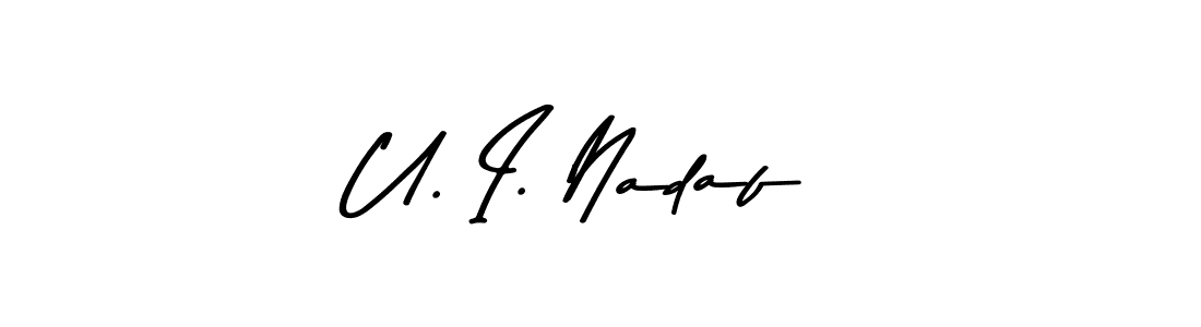 How to make U. I. Nadaf signature? Asem Kandis PERSONAL USE is a professional autograph style. Create handwritten signature for U. I. Nadaf name. U. I. Nadaf signature style 9 images and pictures png