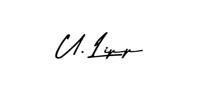 Use a signature maker to create a handwritten signature online. With this signature software, you can design (Asem Kandis PERSONAL USE) your own signature for name U. Lipp. U. Lipp signature style 9 images and pictures png
