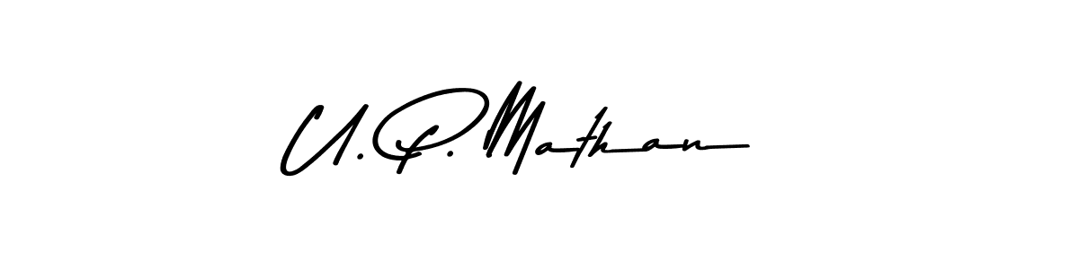 Similarly Asem Kandis PERSONAL USE is the best handwritten signature design. Signature creator online .You can use it as an online autograph creator for name U. P. Mathan. U. P. Mathan signature style 9 images and pictures png