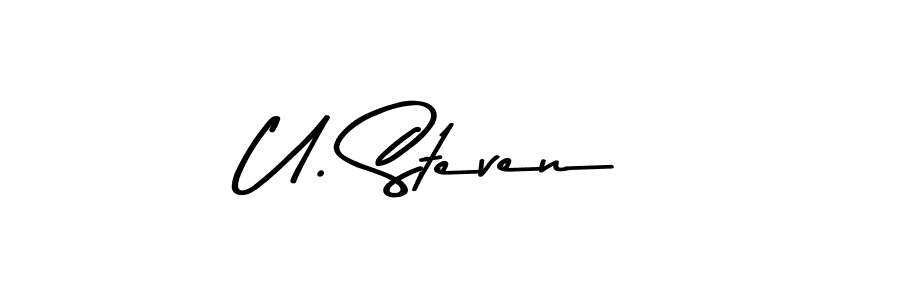 You should practise on your own different ways (Asem Kandis PERSONAL USE) to write your name (U. Steven) in signature. don't let someone else do it for you. U. Steven signature style 9 images and pictures png