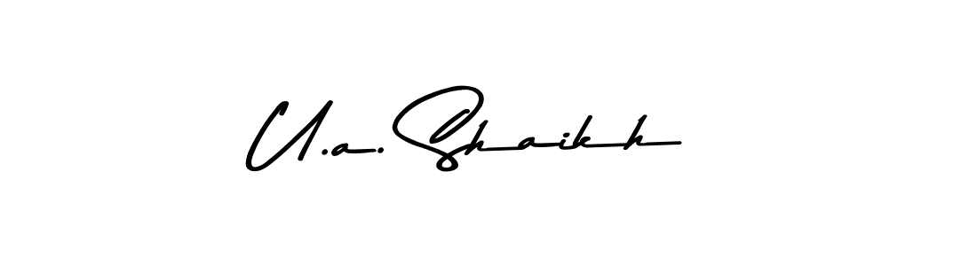 Make a beautiful signature design for name U.a. Shaikh. Use this online signature maker to create a handwritten signature for free. U.a. Shaikh signature style 9 images and pictures png