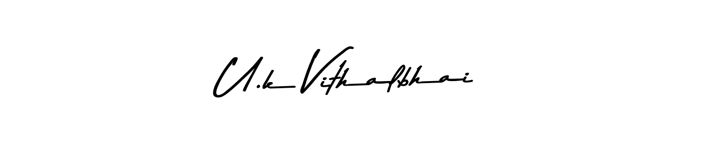 Design your own signature with our free online signature maker. With this signature software, you can create a handwritten (Asem Kandis PERSONAL USE) signature for name U.k Vithalbhai. U.k Vithalbhai signature style 9 images and pictures png