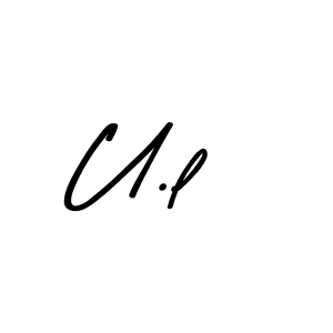 Similarly Asem Kandis PERSONAL USE is the best handwritten signature design. Signature creator online .You can use it as an online autograph creator for name U.l. U.l signature style 9 images and pictures png