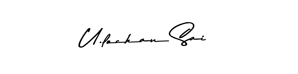 Also You can easily find your signature by using the search form. We will create U.lochan Sai name handwritten signature images for you free of cost using Asem Kandis PERSONAL USE sign style. U.lochan Sai signature style 9 images and pictures png