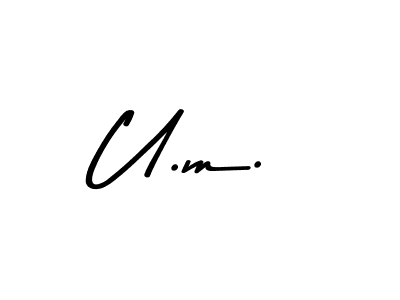 It looks lik you need a new signature style for name U.m.. Design unique handwritten (Asem Kandis PERSONAL USE) signature with our free signature maker in just a few clicks. U.m. signature style 9 images and pictures png