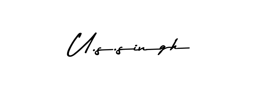 Design your own signature with our free online signature maker. With this signature software, you can create a handwritten (Asem Kandis PERSONAL USE) signature for name U.s.singh. U.s.singh signature style 9 images and pictures png