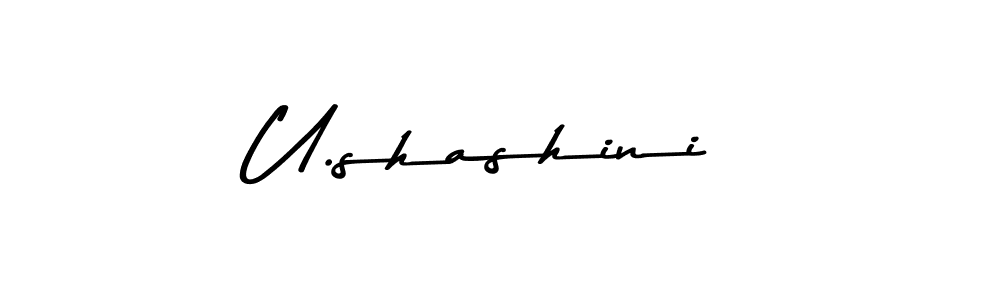 Design your own signature with our free online signature maker. With this signature software, you can create a handwritten (Asem Kandis PERSONAL USE) signature for name U.shashini. U.shashini signature style 9 images and pictures png