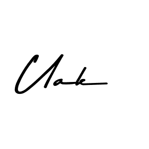 Design your own signature with our free online signature maker. With this signature software, you can create a handwritten (Asem Kandis PERSONAL USE) signature for name Uak. Uak signature style 9 images and pictures png