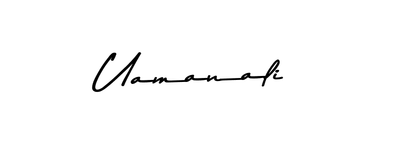 Design your own signature with our free online signature maker. With this signature software, you can create a handwritten (Asem Kandis PERSONAL USE) signature for name Uamanali. Uamanali signature style 9 images and pictures png