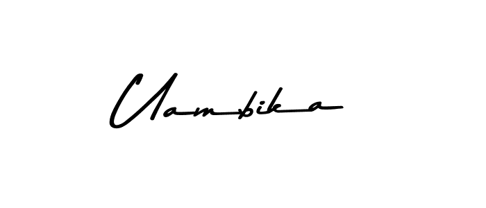 The best way (Asem Kandis PERSONAL USE) to make a short signature is to pick only two or three words in your name. The name Uambika include a total of six letters. For converting this name. Uambika signature style 9 images and pictures png