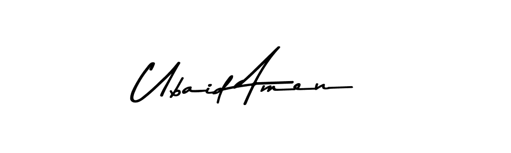 Make a beautiful signature design for name Ubaid Amen. Use this online signature maker to create a handwritten signature for free. Ubaid Amen signature style 9 images and pictures png