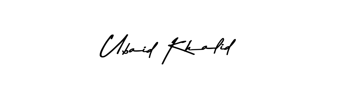 Similarly Asem Kandis PERSONAL USE is the best handwritten signature design. Signature creator online .You can use it as an online autograph creator for name Ubaid Khalid. Ubaid Khalid signature style 9 images and pictures png