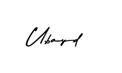 Create a beautiful signature design for name Ubayd. With this signature (Asem Kandis PERSONAL USE) fonts, you can make a handwritten signature for free. Ubayd signature style 9 images and pictures png
