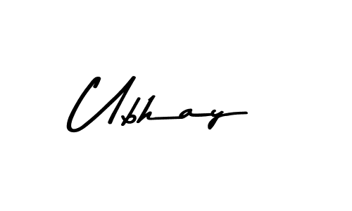 Use a signature maker to create a handwritten signature online. With this signature software, you can design (Asem Kandis PERSONAL USE) your own signature for name Ubhay. Ubhay signature style 9 images and pictures png