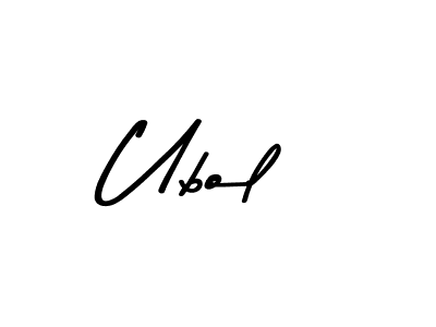 How to make Ubol name signature. Use Asem Kandis PERSONAL USE style for creating short signs online. This is the latest handwritten sign. Ubol signature style 9 images and pictures png