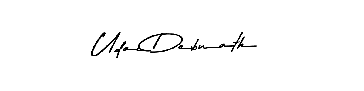 Create a beautiful signature design for name Udai Debnath. With this signature (Asem Kandis PERSONAL USE) fonts, you can make a handwritten signature for free. Udai Debnath signature style 9 images and pictures png