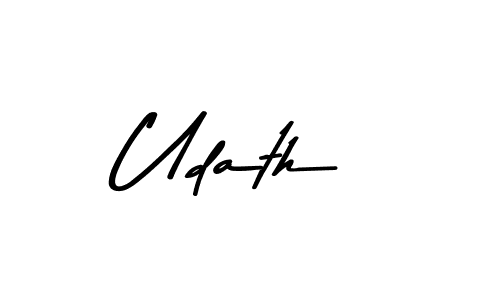 Make a beautiful signature design for name Udath. With this signature (Asem Kandis PERSONAL USE) style, you can create a handwritten signature for free. Udath signature style 9 images and pictures png