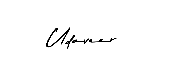 Design your own signature with our free online signature maker. With this signature software, you can create a handwritten (Asem Kandis PERSONAL USE) signature for name Udaveer. Udaveer signature style 9 images and pictures png
