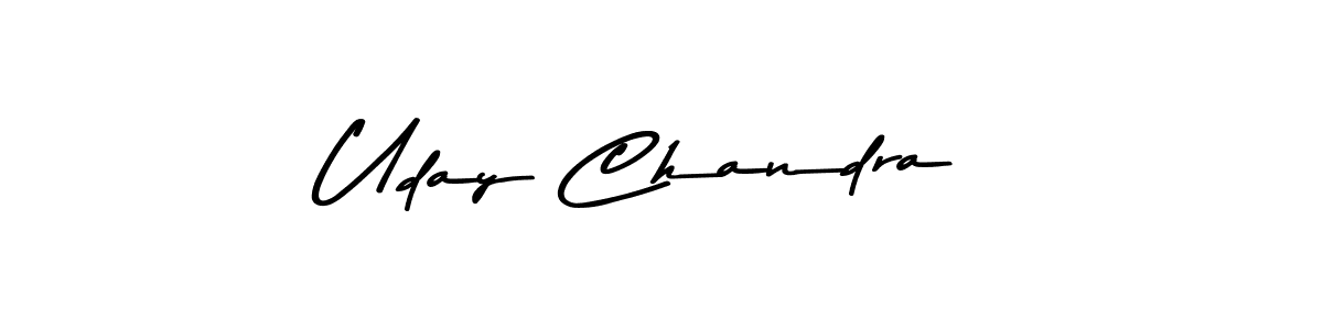 How to make Uday Chandra name signature. Use Asem Kandis PERSONAL USE style for creating short signs online. This is the latest handwritten sign. Uday Chandra signature style 9 images and pictures png