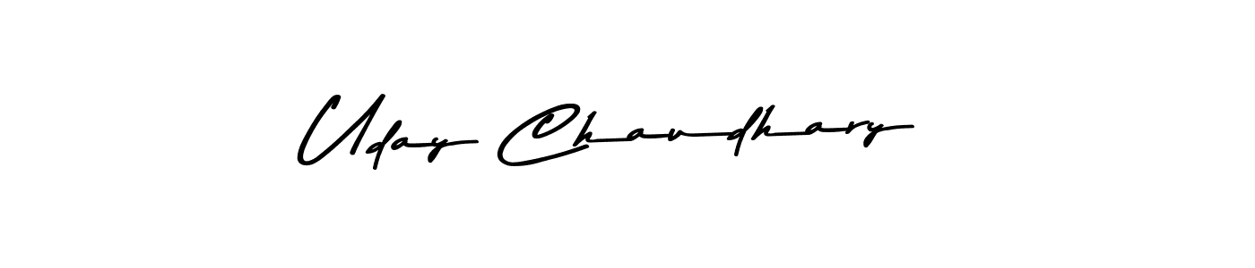 How to make Uday Chaudhary name signature. Use Asem Kandis PERSONAL USE style for creating short signs online. This is the latest handwritten sign. Uday Chaudhary signature style 9 images and pictures png