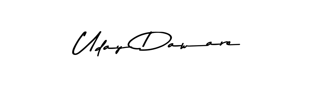 Uday Daware stylish signature style. Best Handwritten Sign (Asem Kandis PERSONAL USE) for my name. Handwritten Signature Collection Ideas for my name Uday Daware. Uday Daware signature style 9 images and pictures png