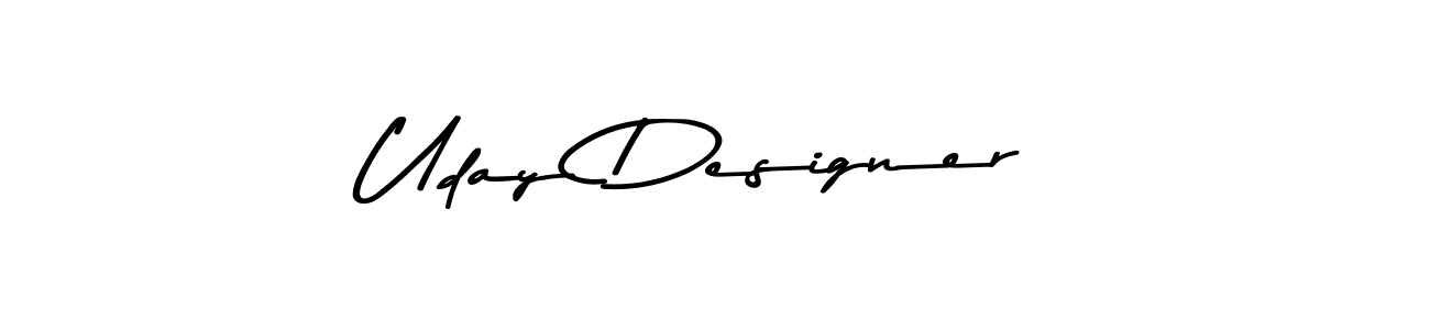 Create a beautiful signature design for name Uday Designer. With this signature (Asem Kandis PERSONAL USE) fonts, you can make a handwritten signature for free. Uday Designer signature style 9 images and pictures png