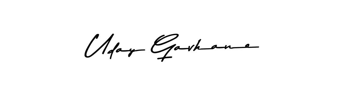 Make a beautiful signature design for name Uday Gavhane. With this signature (Asem Kandis PERSONAL USE) style, you can create a handwritten signature for free. Uday Gavhane signature style 9 images and pictures png