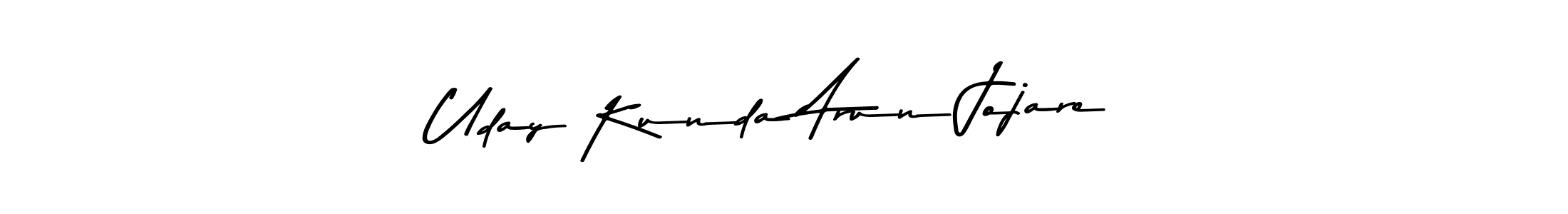 The best way (Asem Kandis PERSONAL USE) to make a short signature is to pick only two or three words in your name. The name Uday Kunda Arun Jojare include a total of six letters. For converting this name. Uday Kunda Arun Jojare signature style 9 images and pictures png