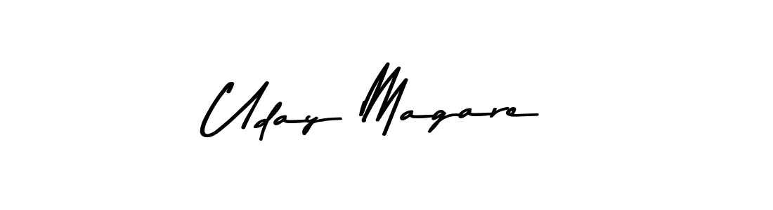 Design your own signature with our free online signature maker. With this signature software, you can create a handwritten (Asem Kandis PERSONAL USE) signature for name Uday Magare. Uday Magare signature style 9 images and pictures png