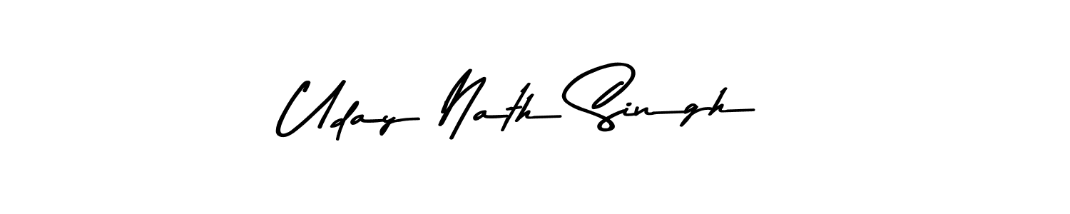 How to make Uday Nath Singh name signature. Use Asem Kandis PERSONAL USE style for creating short signs online. This is the latest handwritten sign. Uday Nath Singh signature style 9 images and pictures png