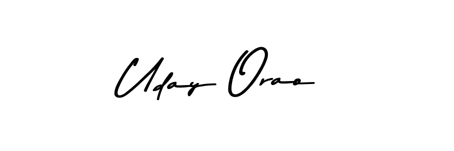 Create a beautiful signature design for name Uday Orao. With this signature (Asem Kandis PERSONAL USE) fonts, you can make a handwritten signature for free. Uday Orao signature style 9 images and pictures png