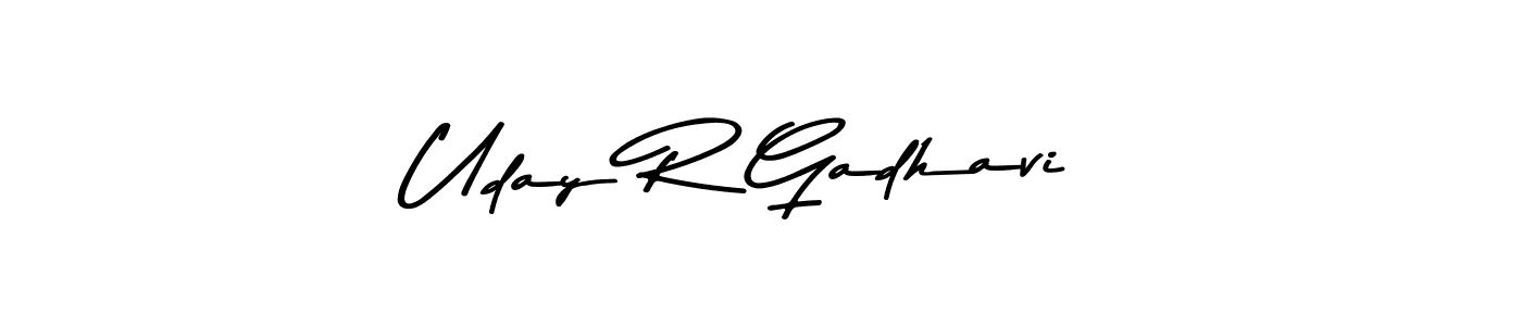 Make a beautiful signature design for name Uday R Gadhavi. Use this online signature maker to create a handwritten signature for free. Uday R Gadhavi signature style 9 images and pictures png