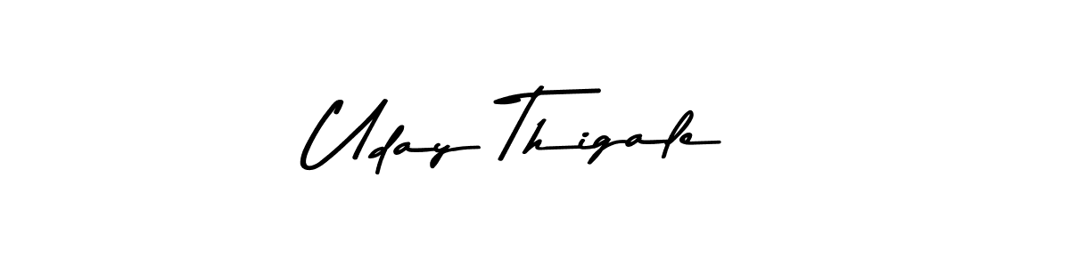 Make a beautiful signature design for name Uday Thigale. With this signature (Asem Kandis PERSONAL USE) style, you can create a handwritten signature for free. Uday Thigale signature style 9 images and pictures png