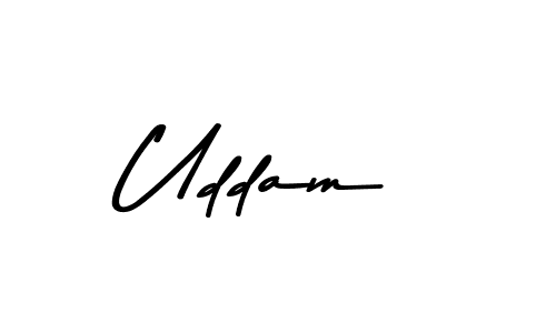 Use a signature maker to create a handwritten signature online. With this signature software, you can design (Asem Kandis PERSONAL USE) your own signature for name Uddam. Uddam signature style 9 images and pictures png