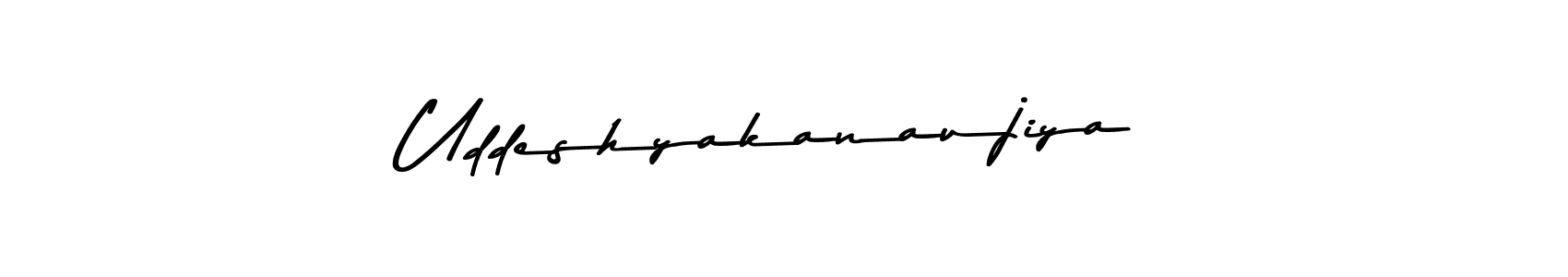 Use a signature maker to create a handwritten signature online. With this signature software, you can design (Asem Kandis PERSONAL USE) your own signature for name Uddeshyakanaujiya. Uddeshyakanaujiya signature style 9 images and pictures png