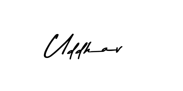 How to make Uddhav name signature. Use Asem Kandis PERSONAL USE style for creating short signs online. This is the latest handwritten sign. Uddhav signature style 9 images and pictures png