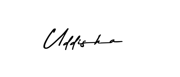 Make a beautiful signature design for name Uddisha. With this signature (Asem Kandis PERSONAL USE) style, you can create a handwritten signature for free. Uddisha signature style 9 images and pictures png