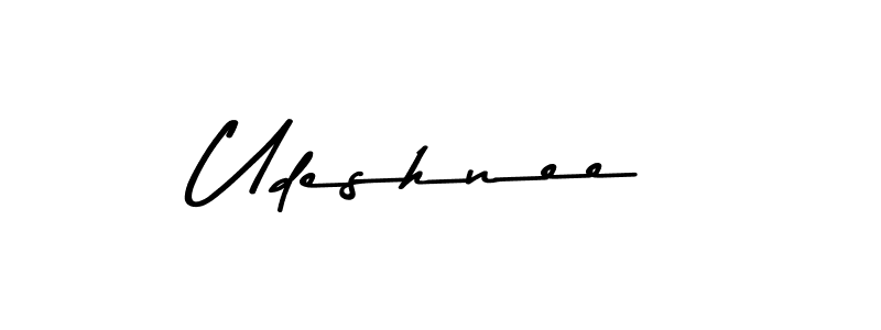 Make a beautiful signature design for name Udeshnee. With this signature (Asem Kandis PERSONAL USE) style, you can create a handwritten signature for free. Udeshnee signature style 9 images and pictures png