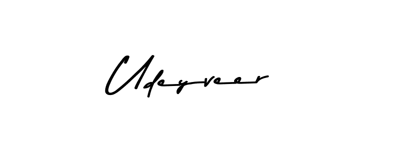 Make a beautiful signature design for name Udeyveer. With this signature (Asem Kandis PERSONAL USE) style, you can create a handwritten signature for free. Udeyveer signature style 9 images and pictures png