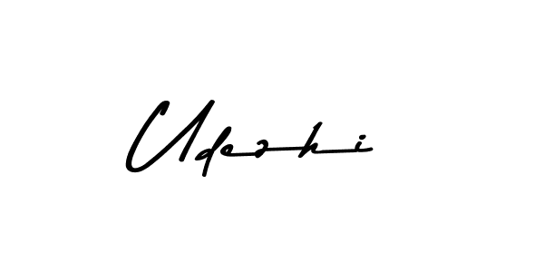 Make a beautiful signature design for name Udezhi. With this signature (Asem Kandis PERSONAL USE) style, you can create a handwritten signature for free. Udezhi signature style 9 images and pictures png