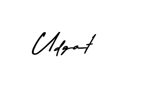 Create a beautiful signature design for name Udgat. With this signature (Asem Kandis PERSONAL USE) fonts, you can make a handwritten signature for free. Udgat signature style 9 images and pictures png