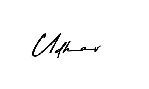 Make a beautiful signature design for name Udhav. With this signature (Asem Kandis PERSONAL USE) style, you can create a handwritten signature for free. Udhav signature style 9 images and pictures png