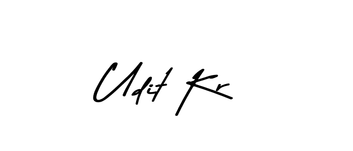 Udit Kr stylish signature style. Best Handwritten Sign (Asem Kandis PERSONAL USE) for my name. Handwritten Signature Collection Ideas for my name Udit Kr. Udit Kr signature style 9 images and pictures png