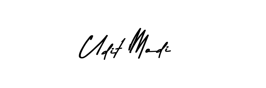 Create a beautiful signature design for name Udit Modi. With this signature (Asem Kandis PERSONAL USE) fonts, you can make a handwritten signature for free. Udit Modi signature style 9 images and pictures png