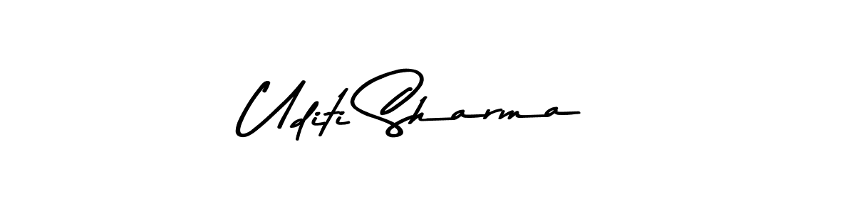 Use a signature maker to create a handwritten signature online. With this signature software, you can design (Asem Kandis PERSONAL USE) your own signature for name Uditi Sharma. Uditi Sharma signature style 9 images and pictures png