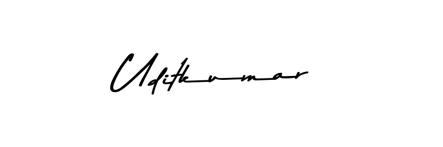 Design your own signature with our free online signature maker. With this signature software, you can create a handwritten (Asem Kandis PERSONAL USE) signature for name Uditkumar. Uditkumar signature style 9 images and pictures png